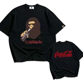 APE letter couple half-sleeved ape round neck print short-sleeved T-shirt（18 styles)-1805  