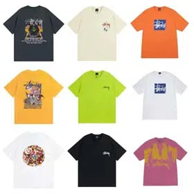 Stu creative reverse logo letters unisex T-shirts-1851  