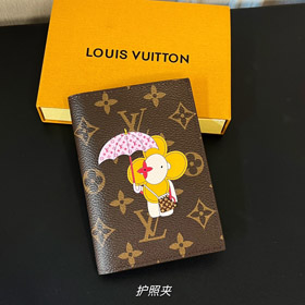 Louis Vuitton lv alphabet animal pattern passport holder-0009